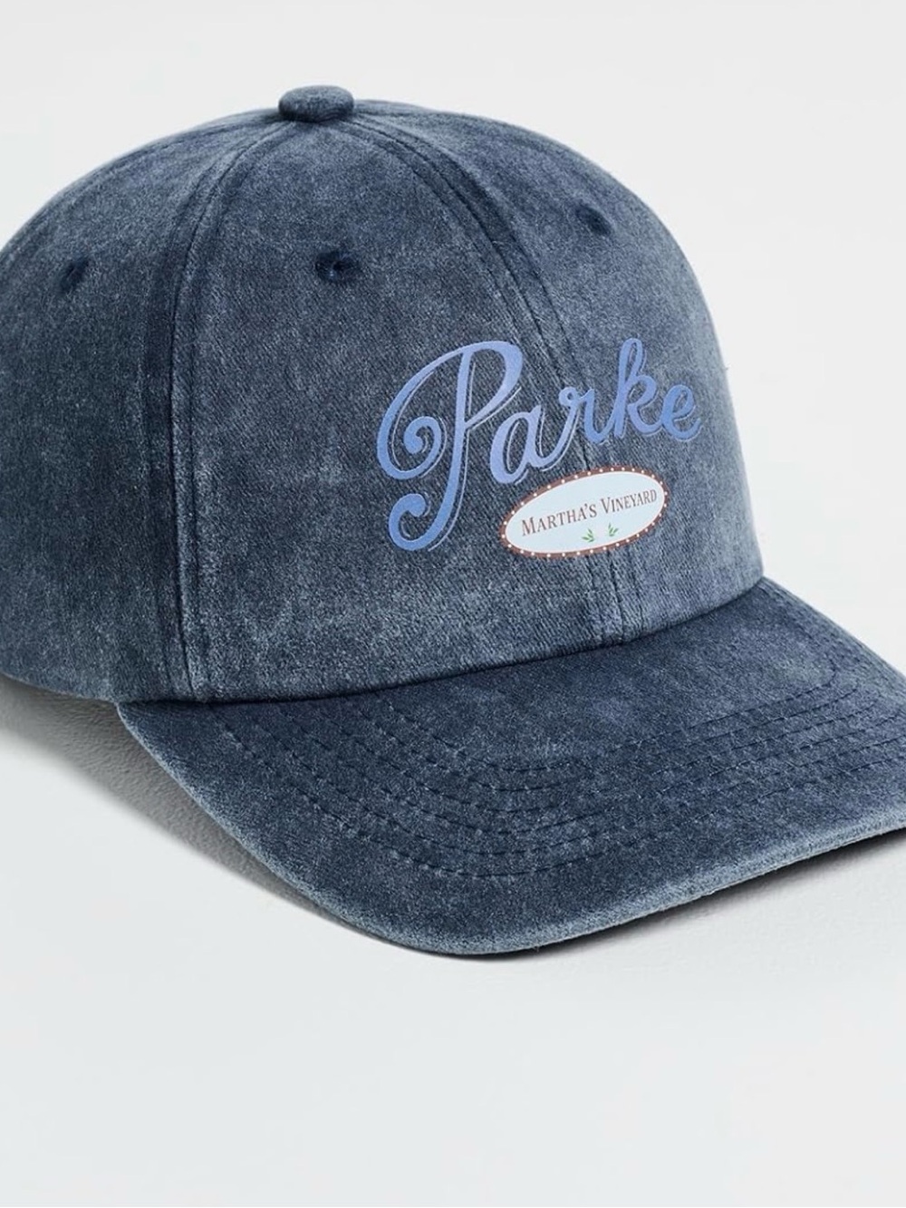 ' Parke Embroidered Baseball Cap - Blue Martha vineyard collection NWT